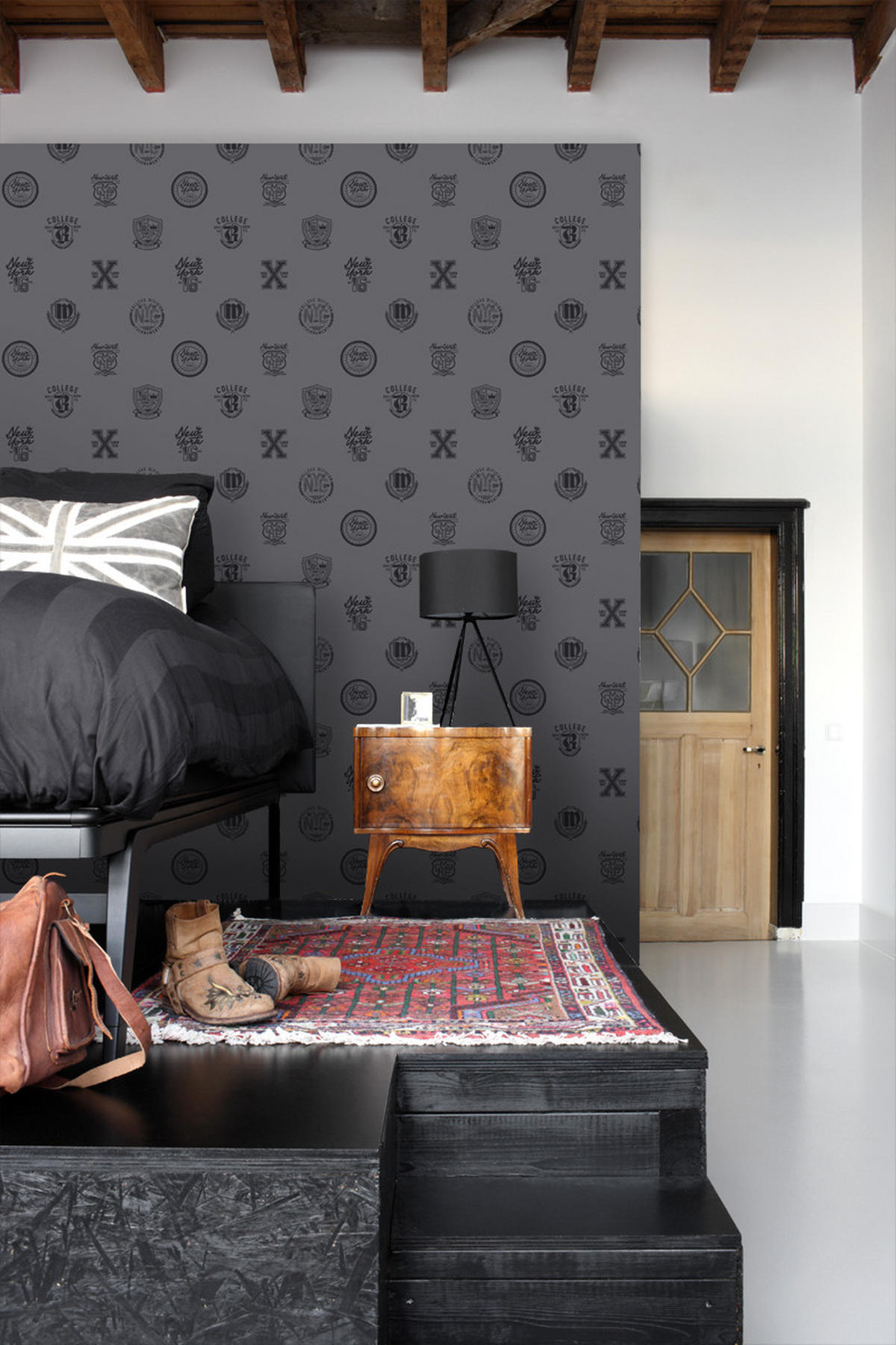 TAPETE Schulembleme 53 cm x 10.05 m - Grau, Papier (53/1000cm) - ESTAhome