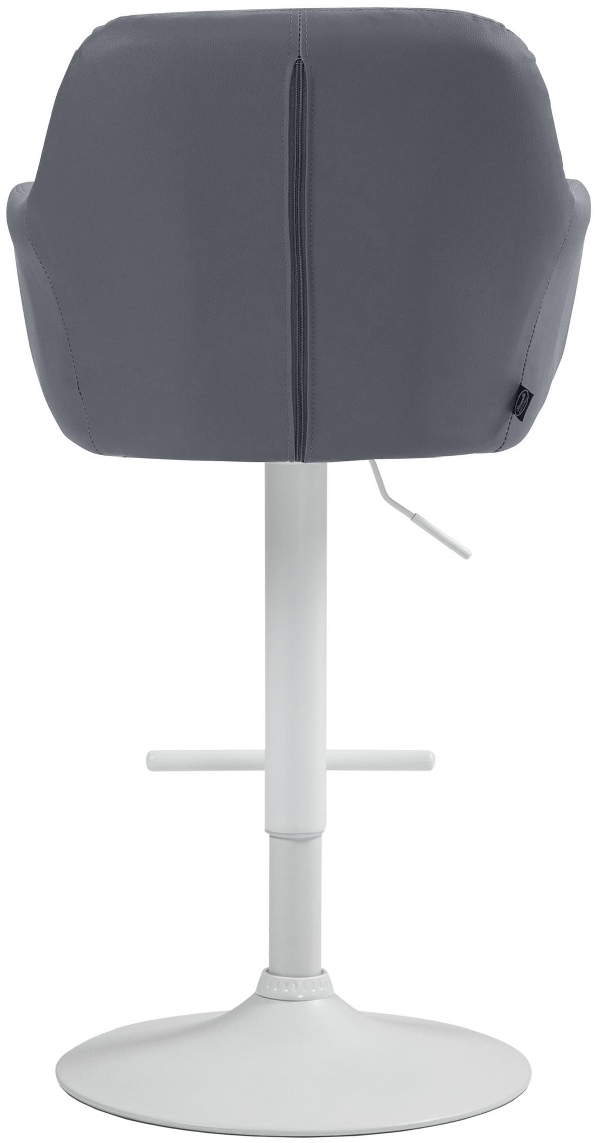 BARHOCKER Nardo Kunstleder weiß grau - Weiß/Grau, Kunststoff/Metall (57/118/59cm) - TPFLiving