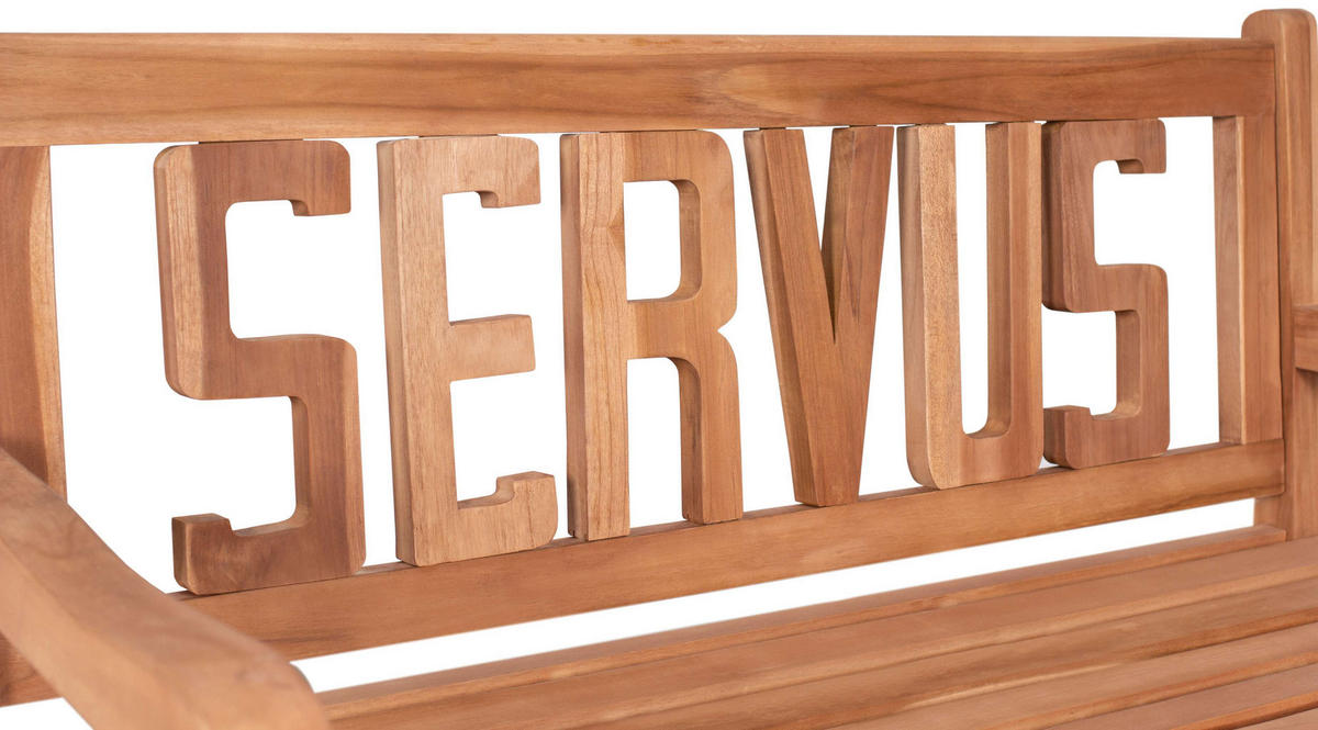 GARTENBANK Servus - Naturfarben, Holz (120/94/60cm) - Mr. Deko