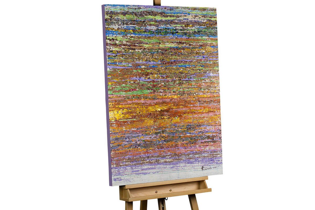 ÖLGEMÄLDE 75/100 cm - Multicolor, Holz/Textil (2.5/100cm) - KUNSTLOFT