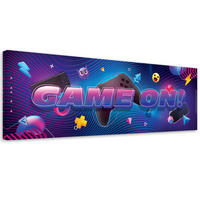 WANDBILD abstraktion für den spieler - Multicolor, Textil (90/30cm) - Feeby