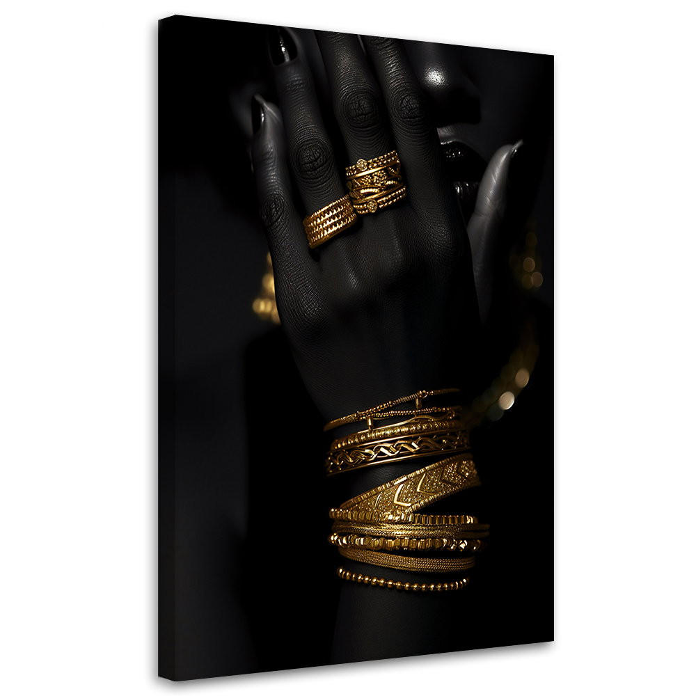 KUNSTDRUCK Schwarz 70/100 cm - Schwarz, Textil (70/100cm) - KUNSTLOFT