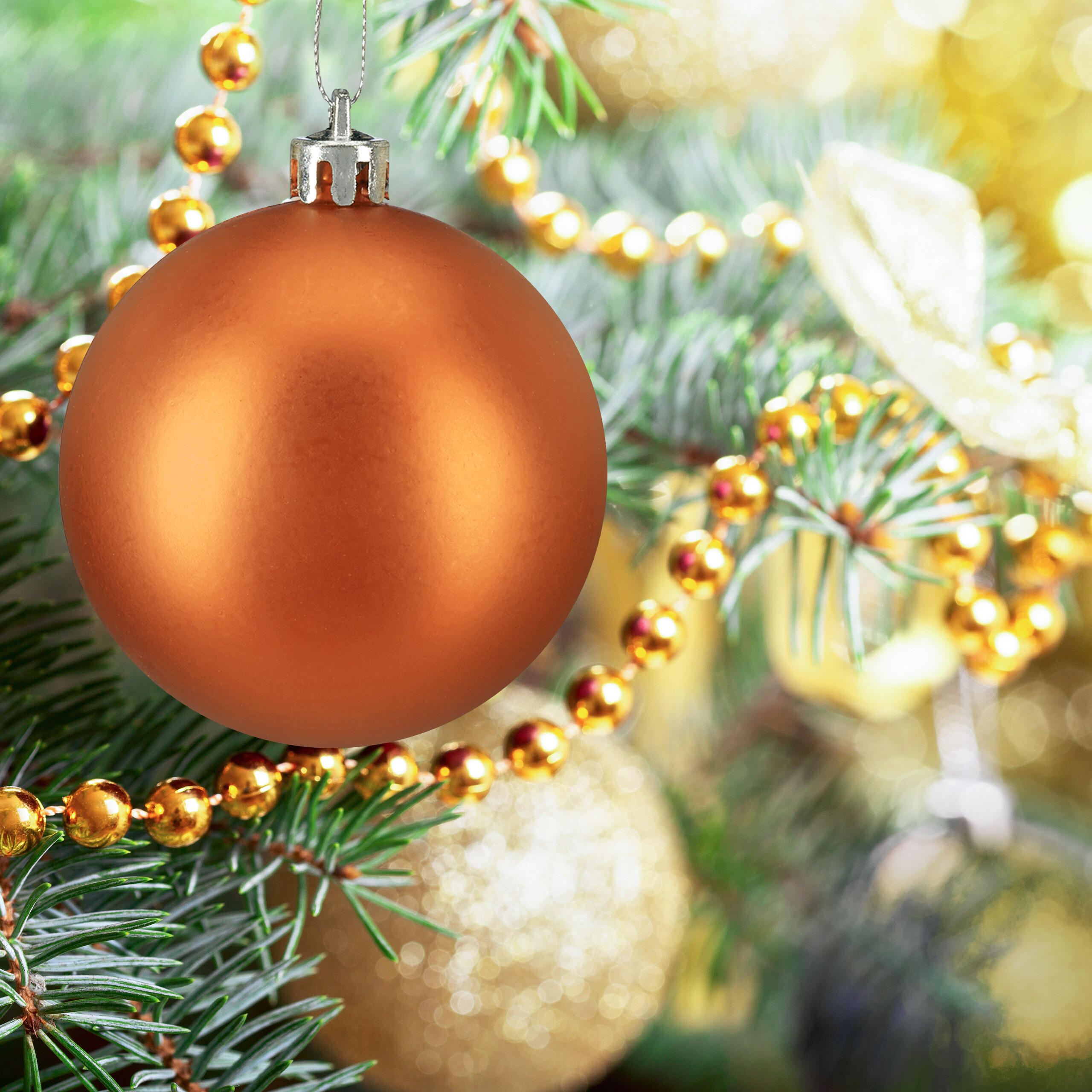 100XWEIHNACHTSKUGELN - Orange, Kunststoff (6/7/6cm) - Relaxdays