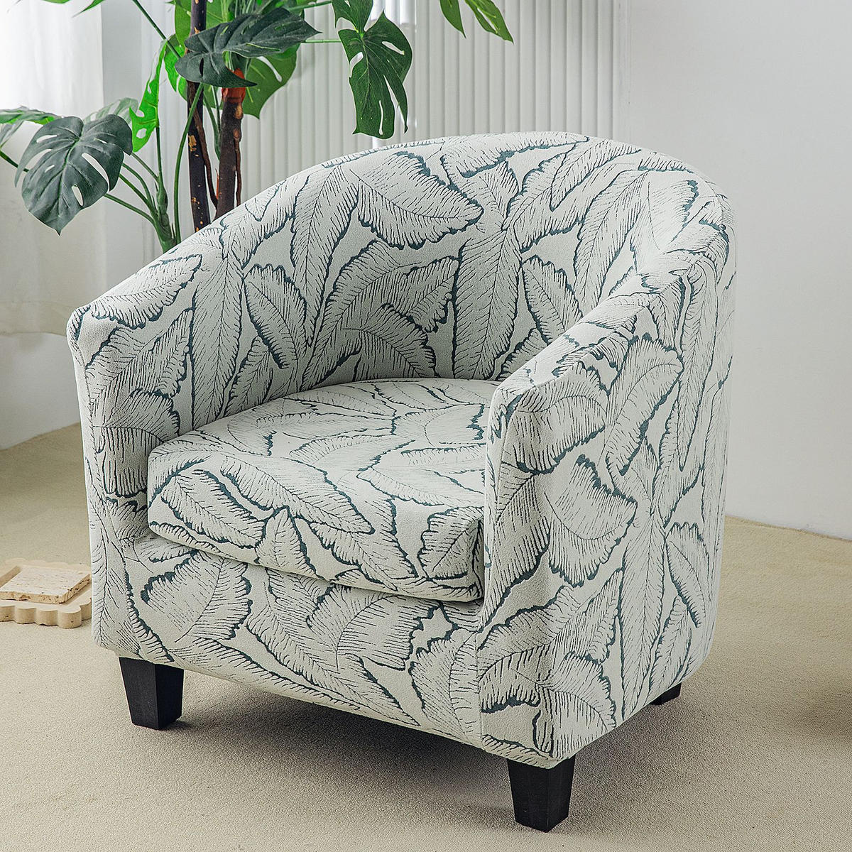SOFABEZUG – Einzelsitzer 50–80 cm – Petrol - Grau, Textil (65/55cm)