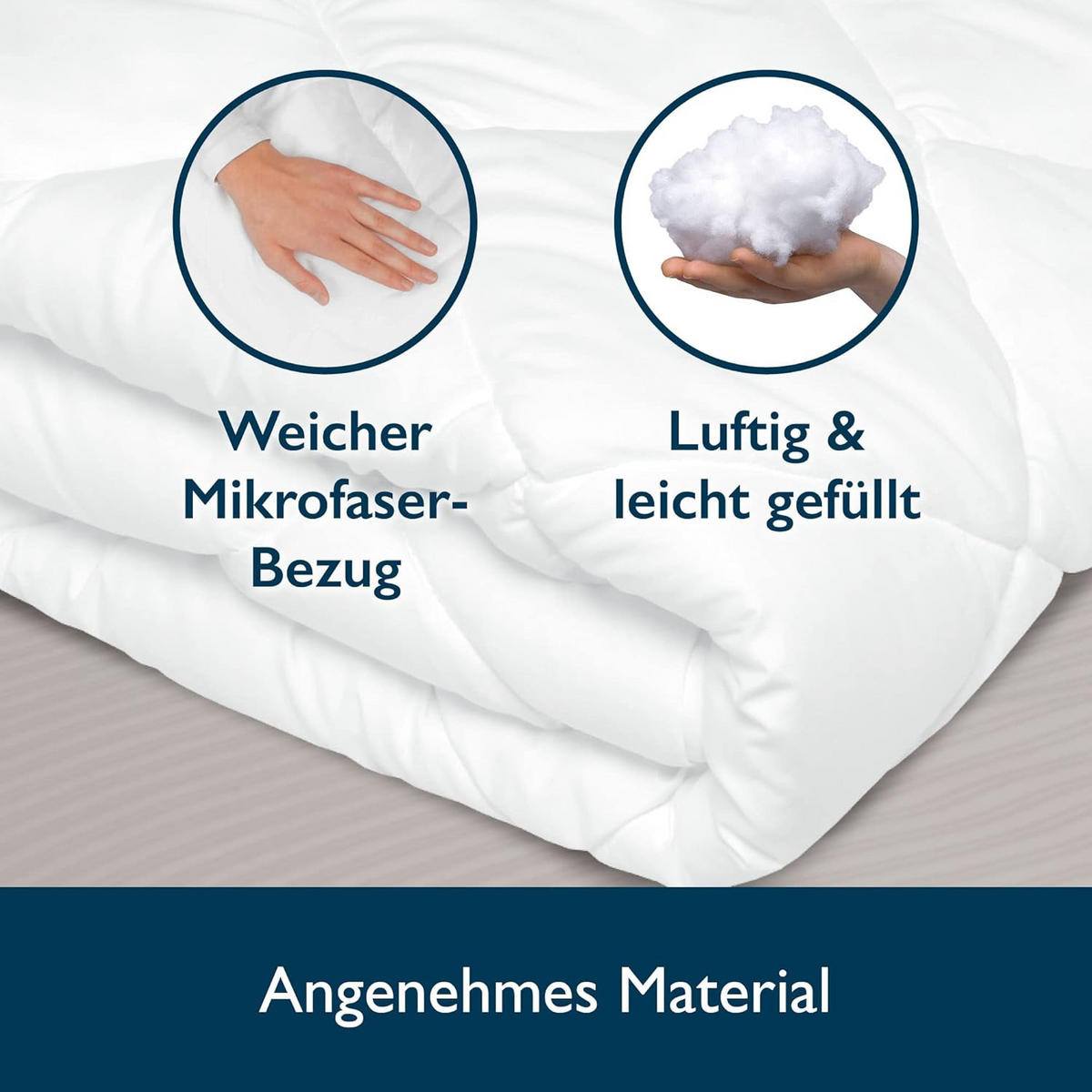 BETTDECKE BeauNuit MD 200/200 cm Mono - Weiß, Textil (200/200cm) - Beautissu 