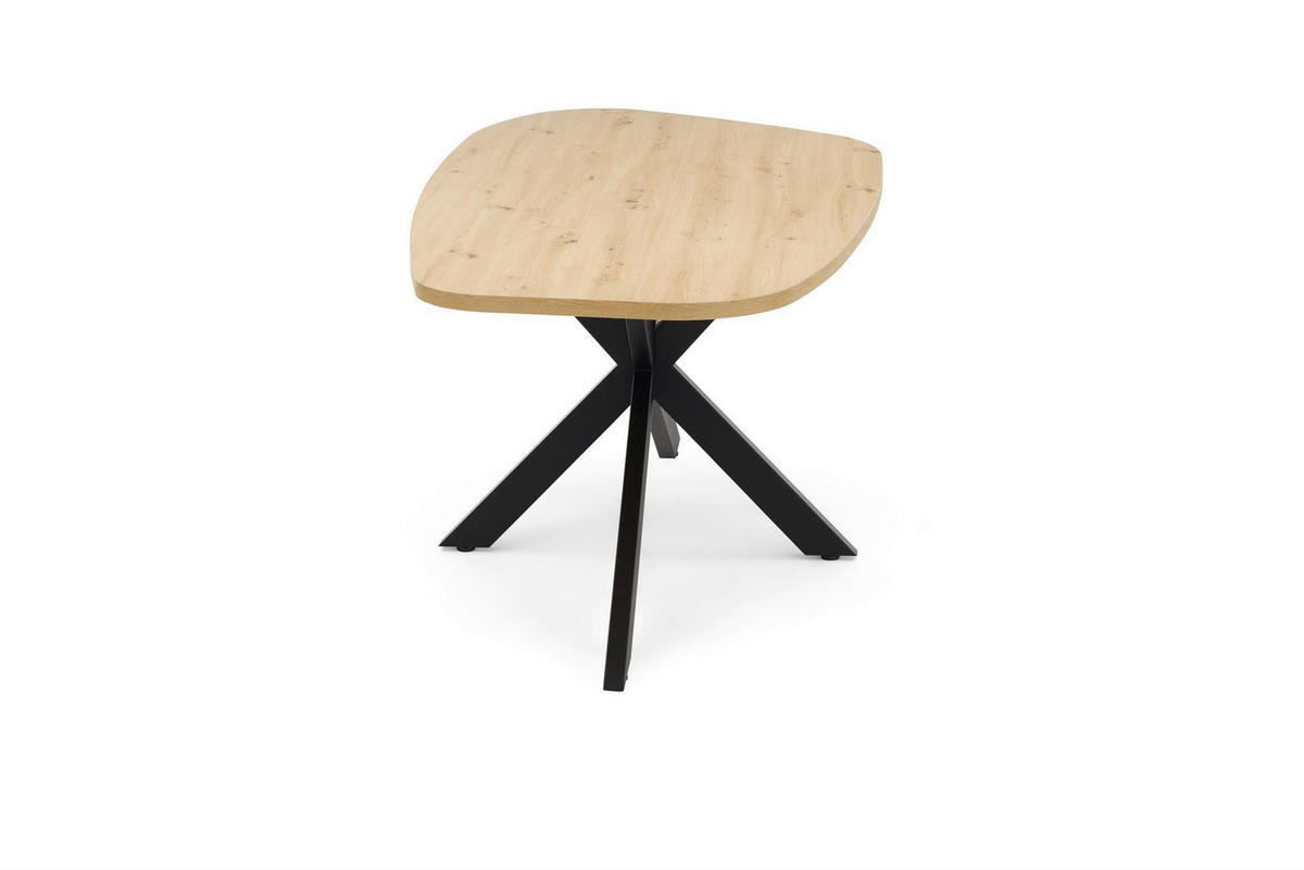 ESSTISCH Elenya 200x77x100 Metall+Holzwerkstoff Schwarz/Asteiche - Schwarz/Eiche Artisan, Holzwerkstoff (200/100/77cm) - 58aufmkessel