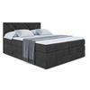 BOXSPRINGBETT BARWA KING - 140x200 - H3/H4 - Schwarz - Schwarz, Holzwerkstoff (140/200cm) - ALTDECOR