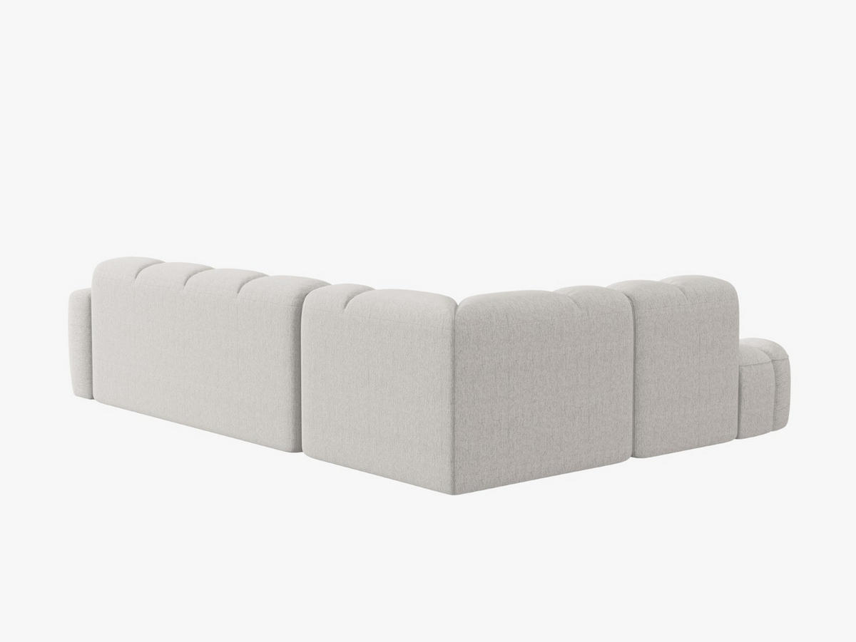 ECKSOFA links Lisa aus strukturiertem Stoff hellgrau 5 Sitzplätze - Hellgrau, Textil (234/293cm) - Micadoni