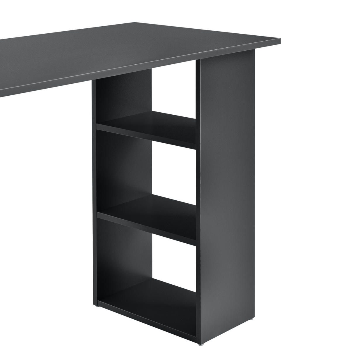 SCHREIBTISCH Lemberg - Dunkelgrau, Holzwerkstoff (49/120/72cm) - [en.casa]