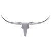 WANDDEKO Bull Geweih aus Aluminium 125 cm Breite, Silber 100x5x35 cm - Silberfarben, Metall (100/35/5cm) - KADIMA DESIGN