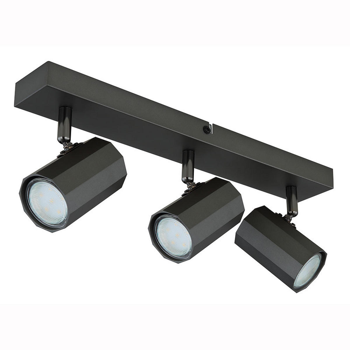 DECKENLEUCHTE Metall Grau Schwarz JAMES - Schwarz, Metall (39/6/14.5cm) - Globo Lighting