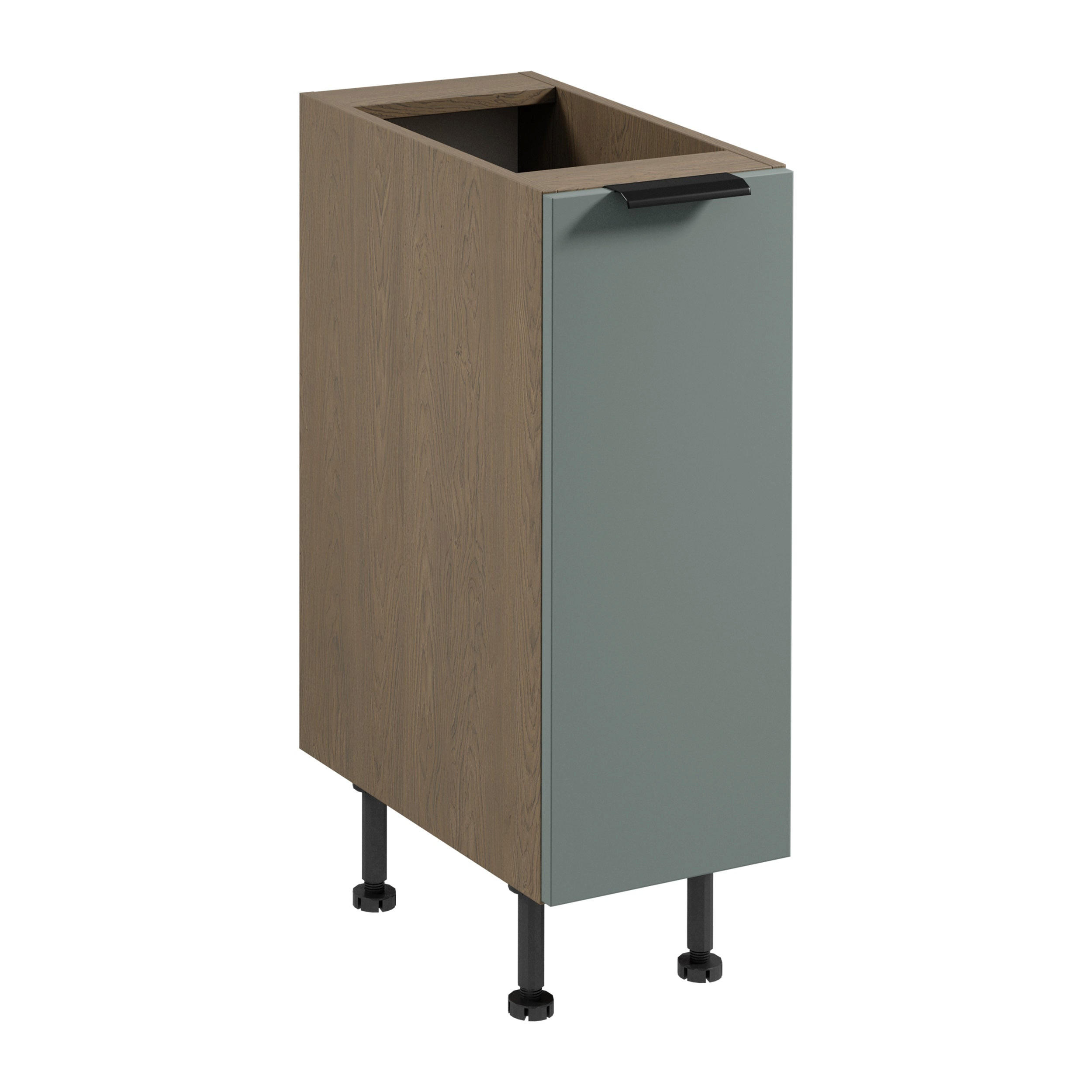 UNTERSCHRANK D30 P/L – Sorento Grün – Grün / Eiche - Eichefarben/Grün, Holzwerkstoff (30/87/52cm) - ROYAL24_MARKT