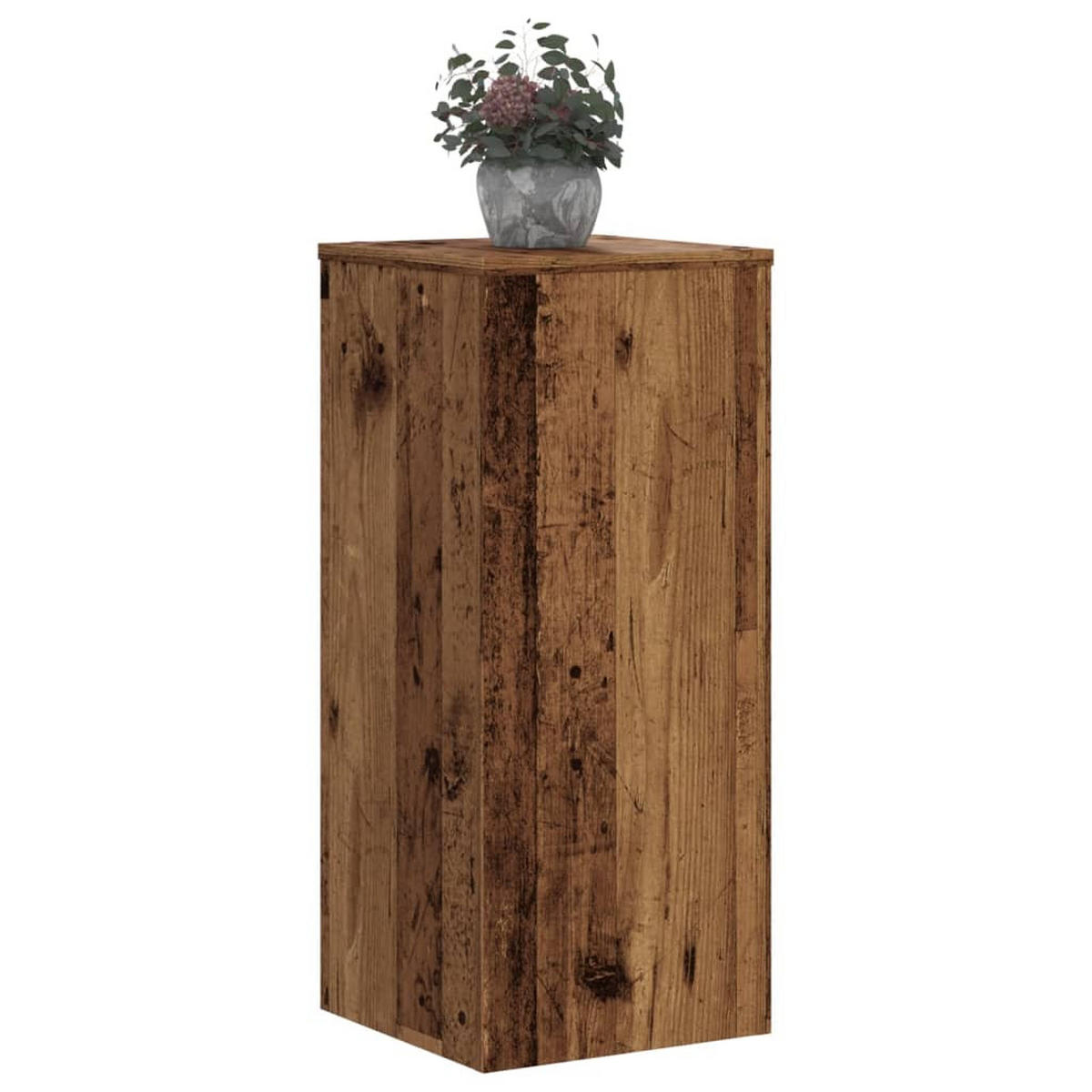 PFLANZENSTÄNDER 2Er Set Altholz-Optik 30/30/70 Cm Holzwerkstoff - Braun, Holzwerkstoff (30/70/30cm) - vidaXL