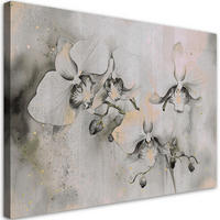 WANDBILD blühende orchideen abstrakt - Beige, Textil (60/40cm) - Feeby