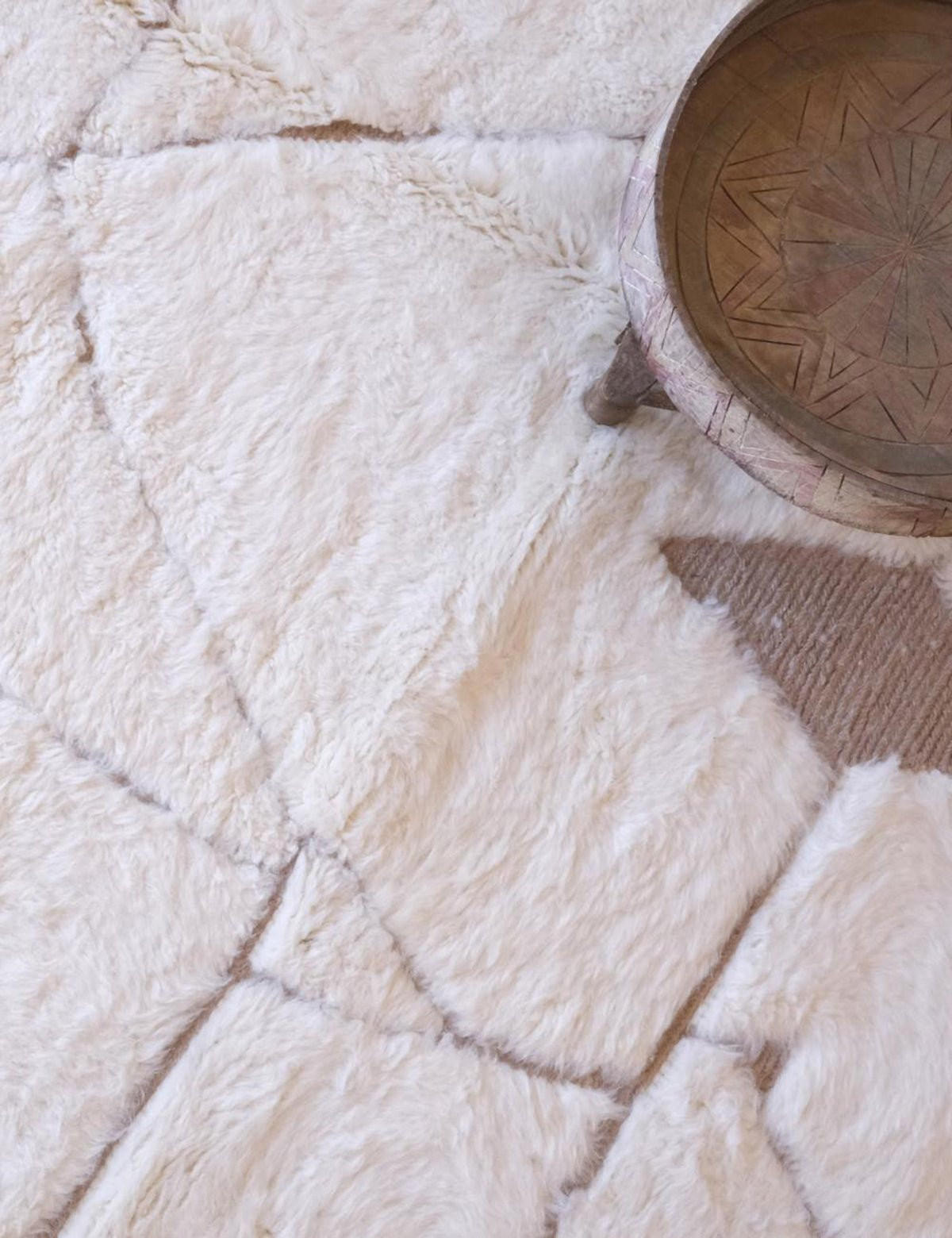 BERBERTEPPICH Ethno schlicht Wolle 208x 292 cm - Weiß, Naturmaterialien (208/292cm) - AFK Living