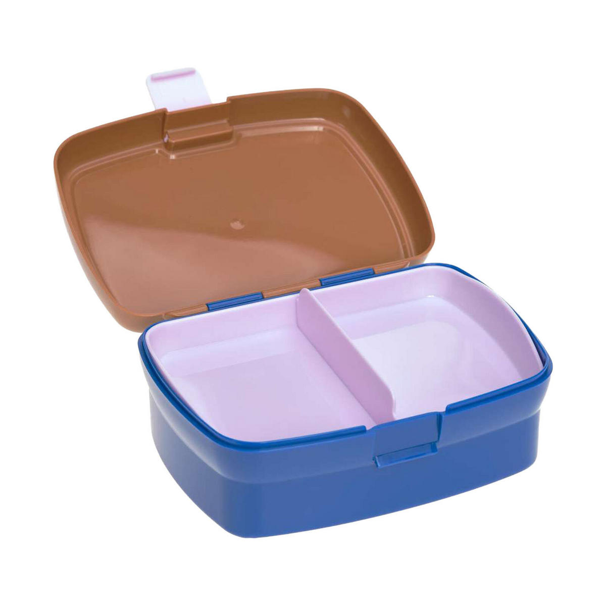 LUNCHSET BROTDOSE & TRINKFLASCHE Little Gang Smile Karamell - Blau/Braun, Kunststoff (7.5/22/20cm) - Lässig
