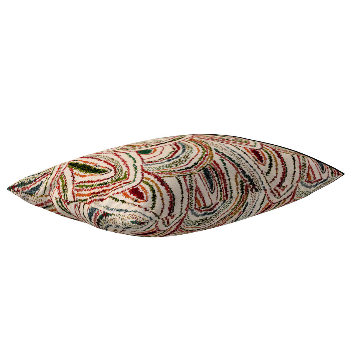 KISSENHÜLLE Cosy Home beige- rot, 47x28 cm - Multicolor, Textil (47/28cm) - Dekoria