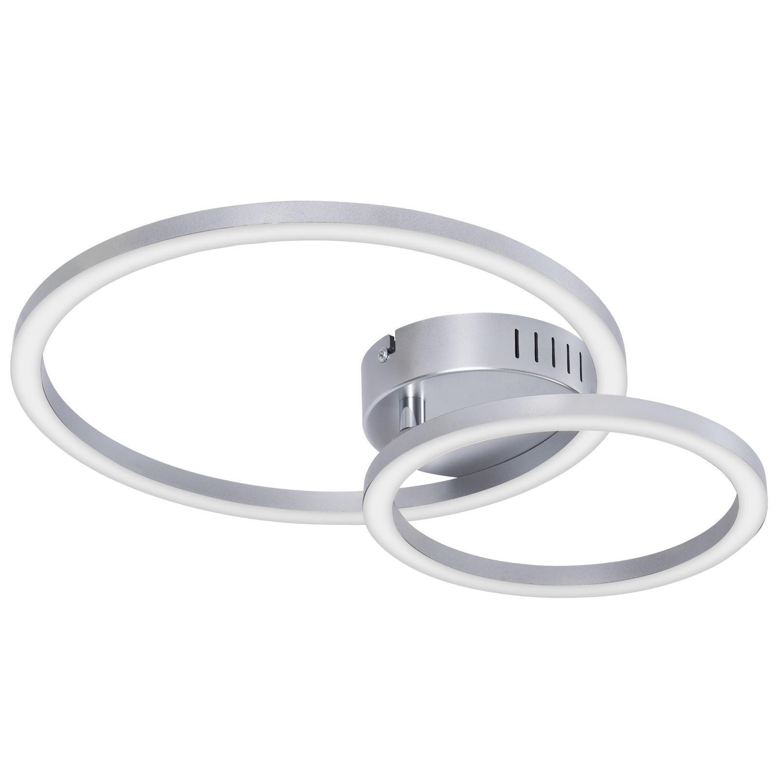 LED DECKENLEUCHTE Sorenne 40.5/30/6.7 cm - Silberfarben, Kunststoff (40.5/30/6.7cm) - ZMH
