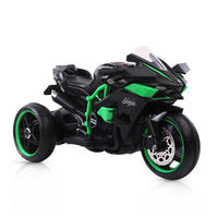 ELEKTROMOTORRAD Ninja schwarz drei Kunststoffräder, LED-Beleuchtung, Mp3 - Schwarz, Kunststoff (105/33/53cm) - Moni