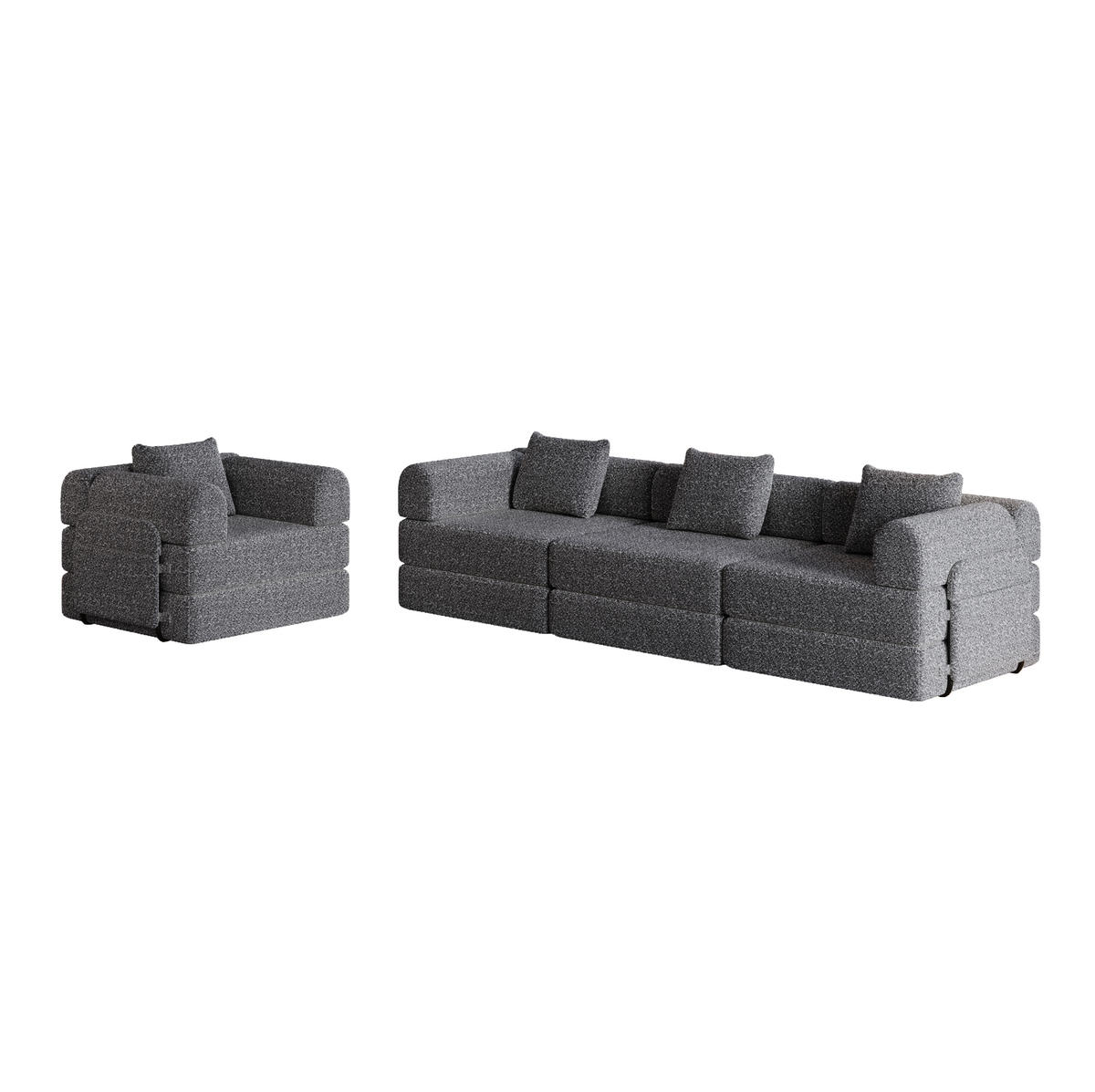 ROZKLADACIA pohovka z ženilu 183,8x91,4x69,8 cm sivá s odkladacím priestorom v opierke a oceľovým rámom - sivá, textil (94/49.5/181.6cm) - Modfu