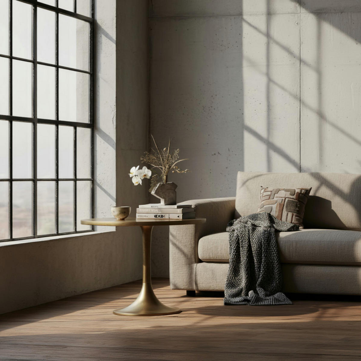 COUCHTISCH Klein Gold Metall Rund 60x60x46,5 cm Modern - Goldfarben, Metall (60/60/47cm) - KADIMA DESIGN