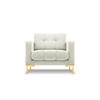 SESSEL Mamaia aus Samt leichtes beige - Creme, Textil (92/75/87cm) - Micadoni