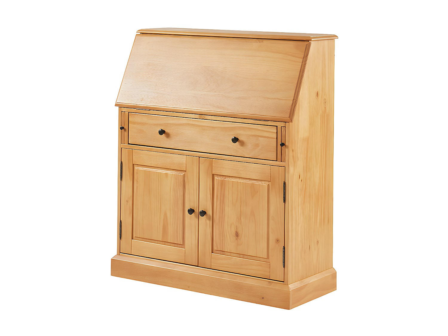 SEKRETÄR - MDF & Kiefernholz - Eichefarben - CLEORE - Naturfarben, Holz (93/40/110.8cm) - Vente-Unique