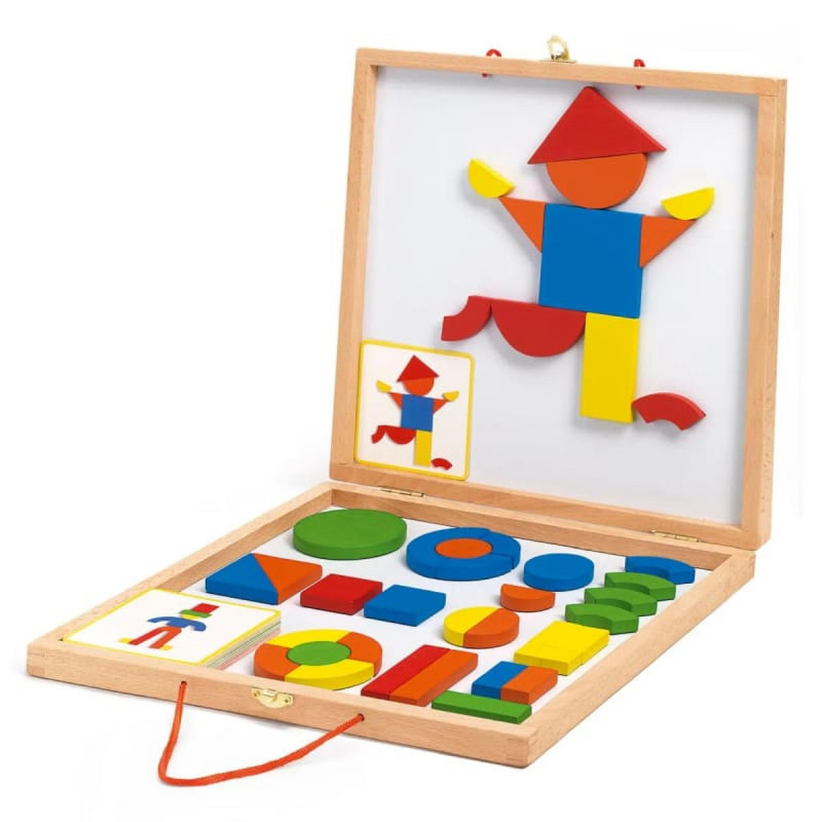 HOLZPUZZLE Djeco, Magnetspiel, Geoform - Naturfarben, Holz (30/30cm) - ich-zapfe