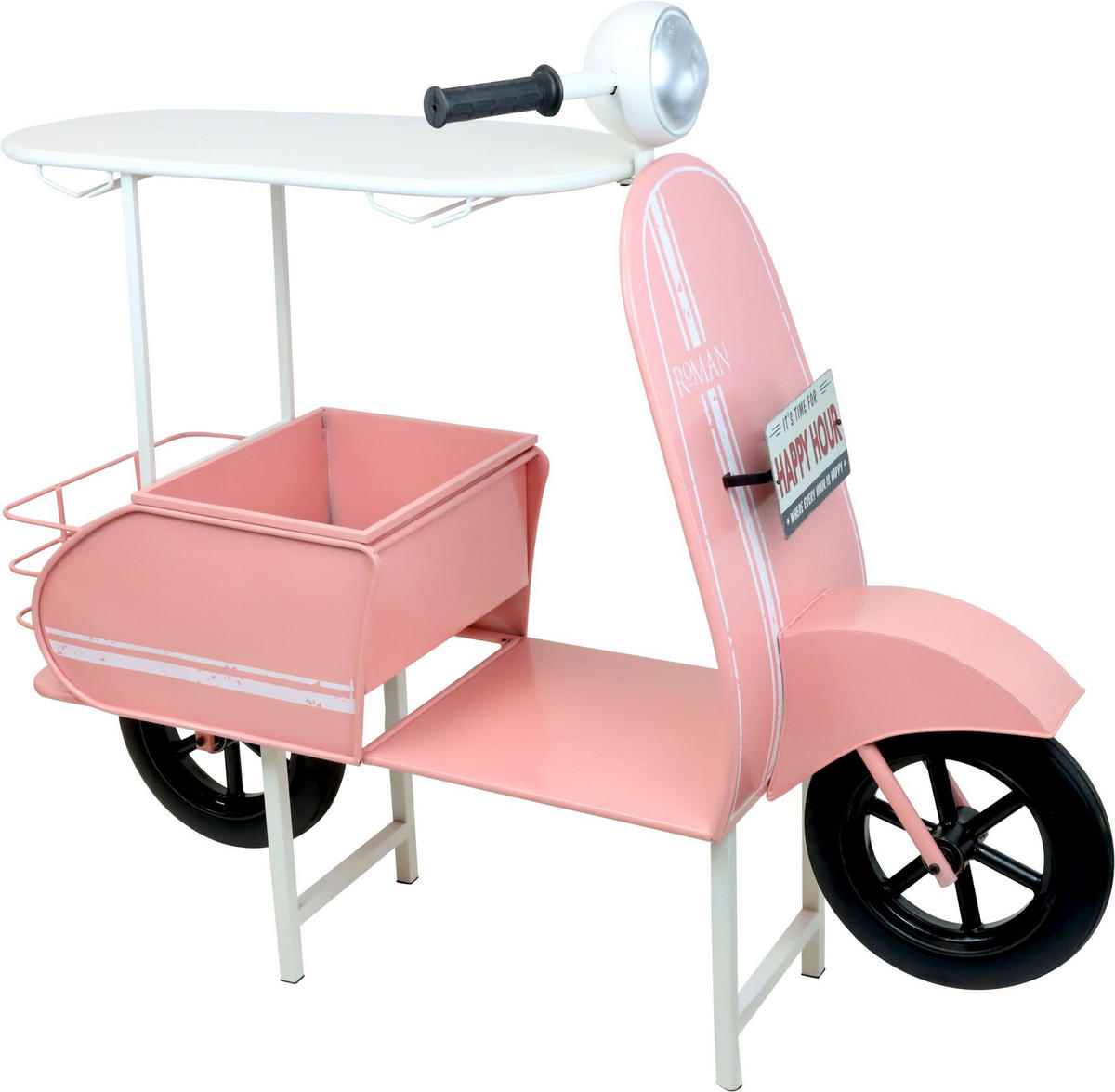 ROLLERBAR Happy Hour rosa - Rosa, Metall (105/121/52cm) - FURNARO