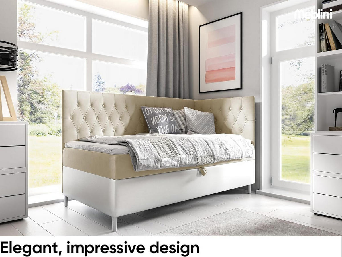 KINDERBETT FLIPPO 3 - Beige/Weiß, Holzwerkstoff (106/208cm) - Meblini