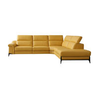 ECKSOFA Texas Echtleder Senfgelb - Gelb, Leder/Metall (238/274cm)