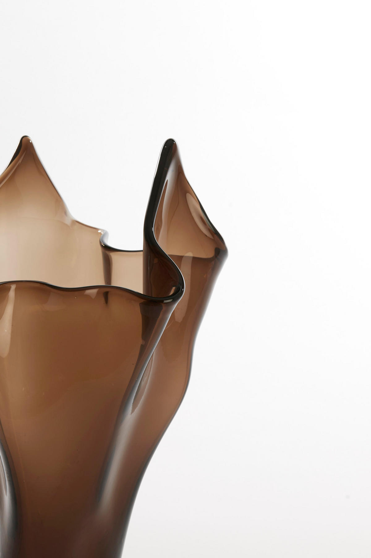 VASE Aiora Braun Ø22/40 cm - Dunkelbraun, Glas (22/40cm) - Light & Living