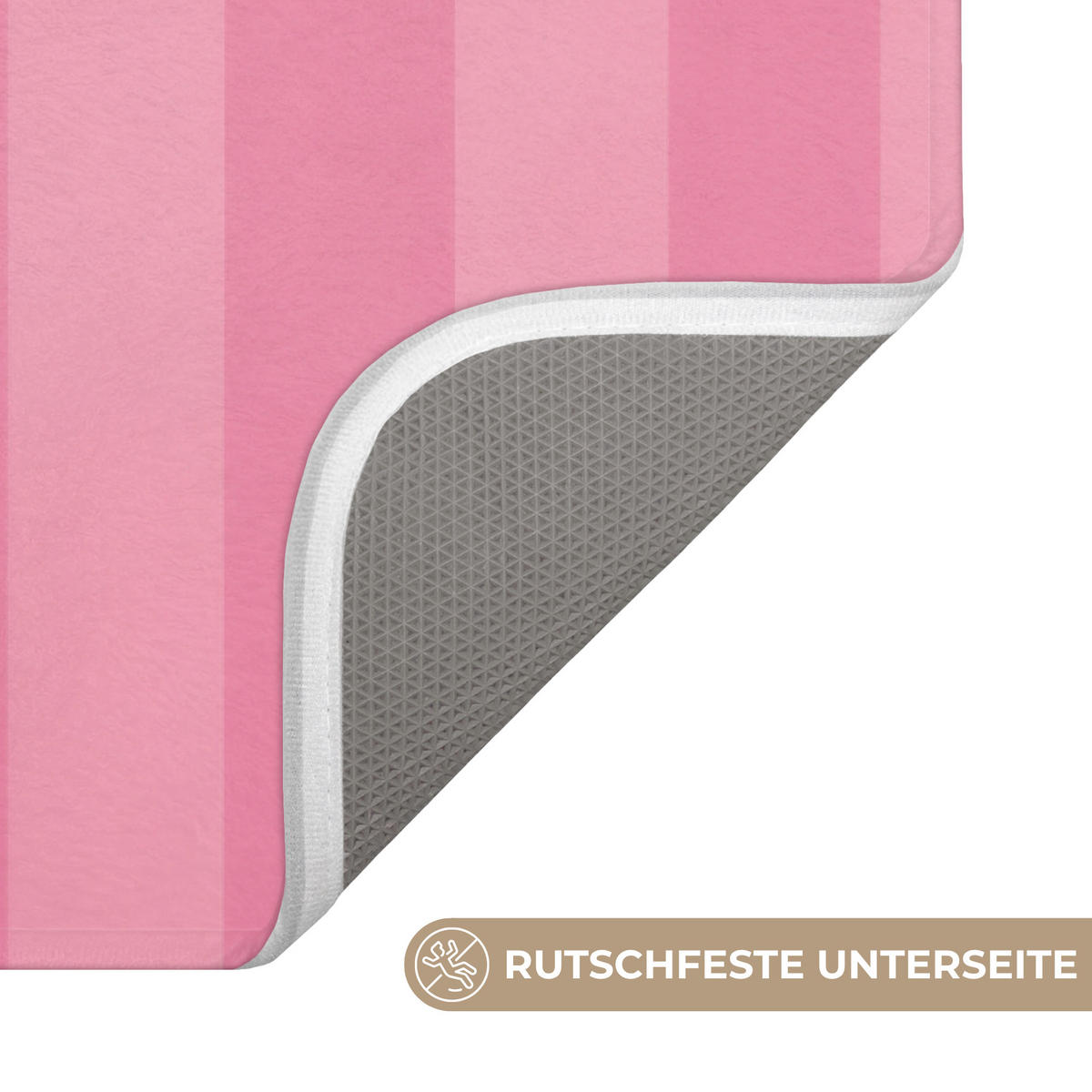 WC PŘEDLOŽKA Pruhované - růžové - Chéri 50x80 cm - růžová, textil/plast (50/1cm) - OnlyWow