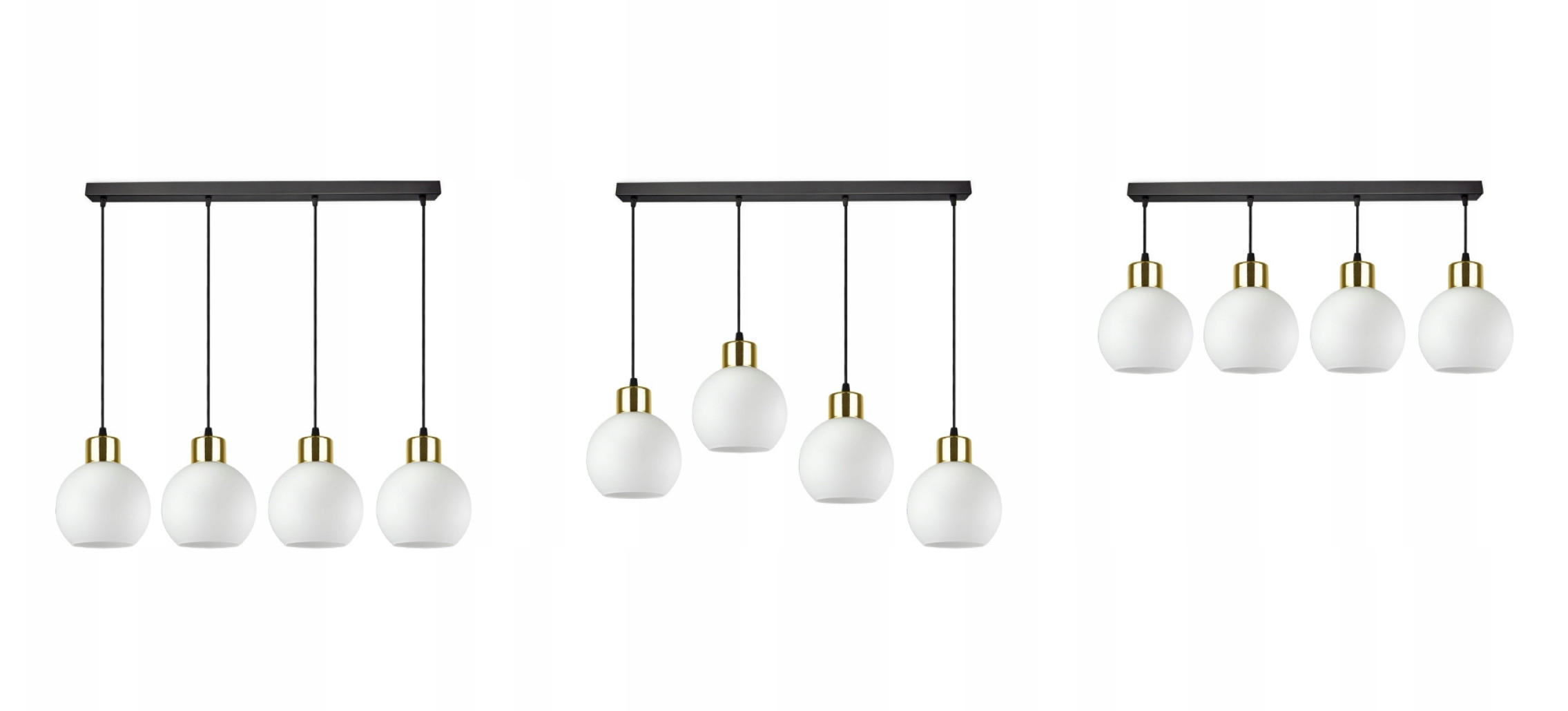 PENDELLEUCHTE Milano Glas - Goldfarben/Schwarz, Glas/Metall (14/65/80cm) - kiki design