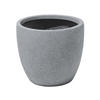BLUMENTOPF hellgrau rund 36/36/32 cm Kannia - Hellgrau, Naturmaterialen (32cm) - Beliani