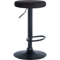 BARHOCKER Pontius Samt schwarz schwarz - Schwarz, Textil/Metall (38.5/81/38.5cm) - TPFLiving