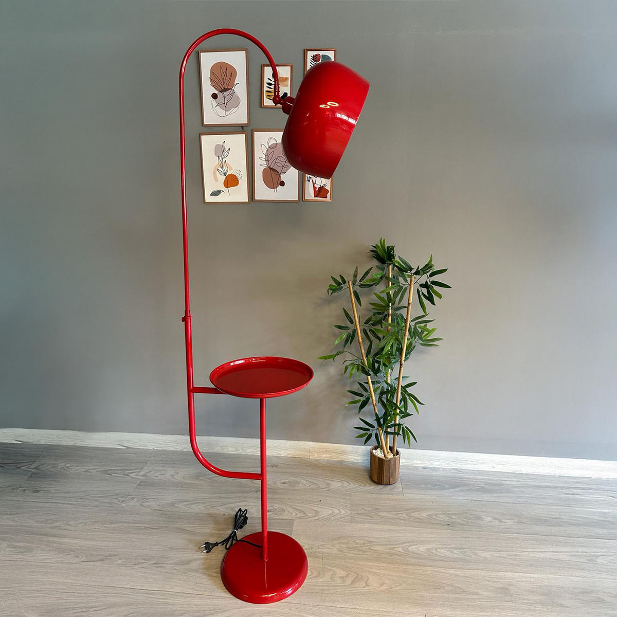 STEHLEUCHTE Cember 170 Cm - Rot, Metall (37/37/168cm) - Bamyum