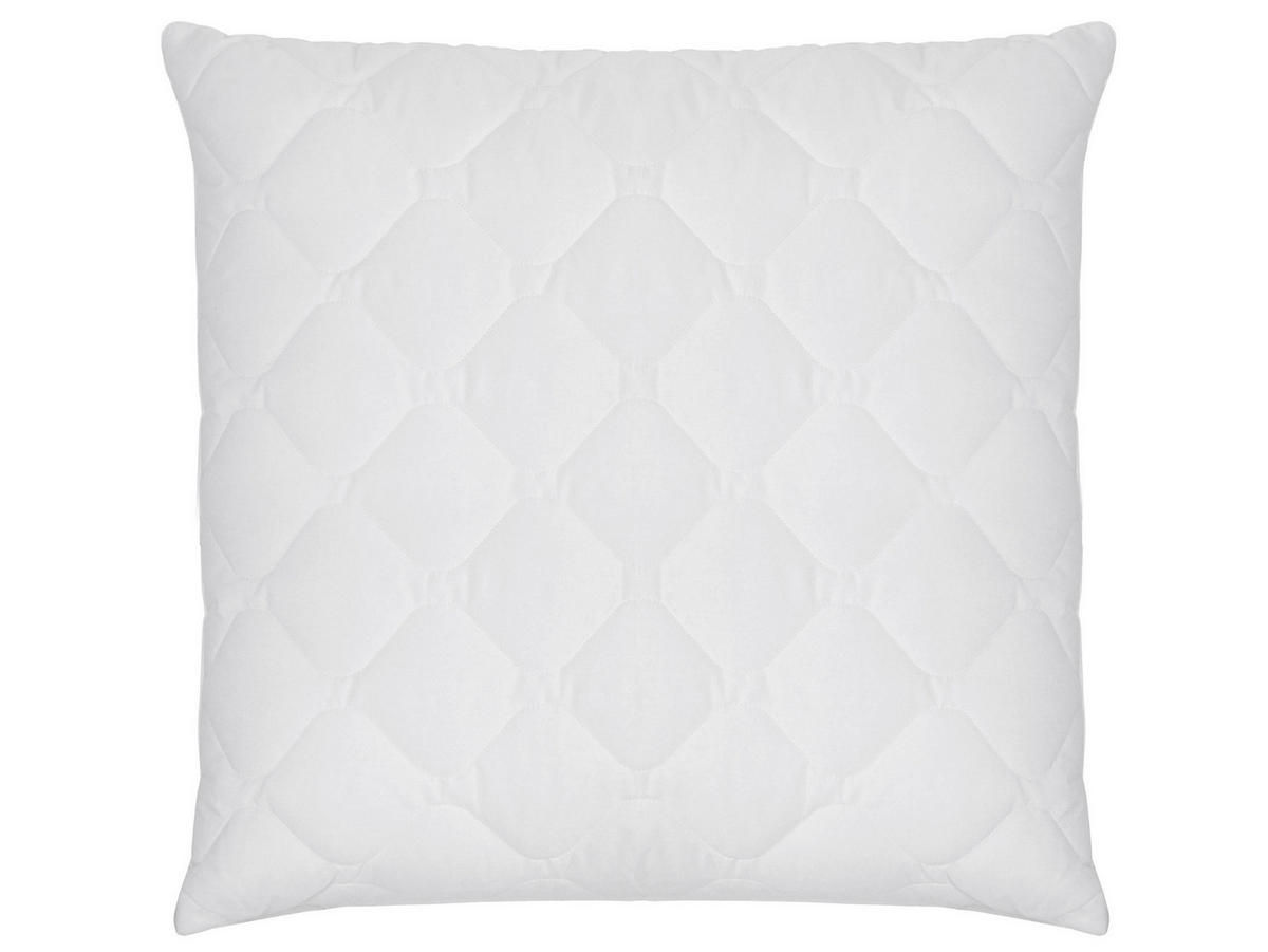 KOPFKISSEN, 80x80 cm, 100% Polyester-Hohlfaser Füllung, Weiß - Weiß, Textil (80/80cm) - Zollner