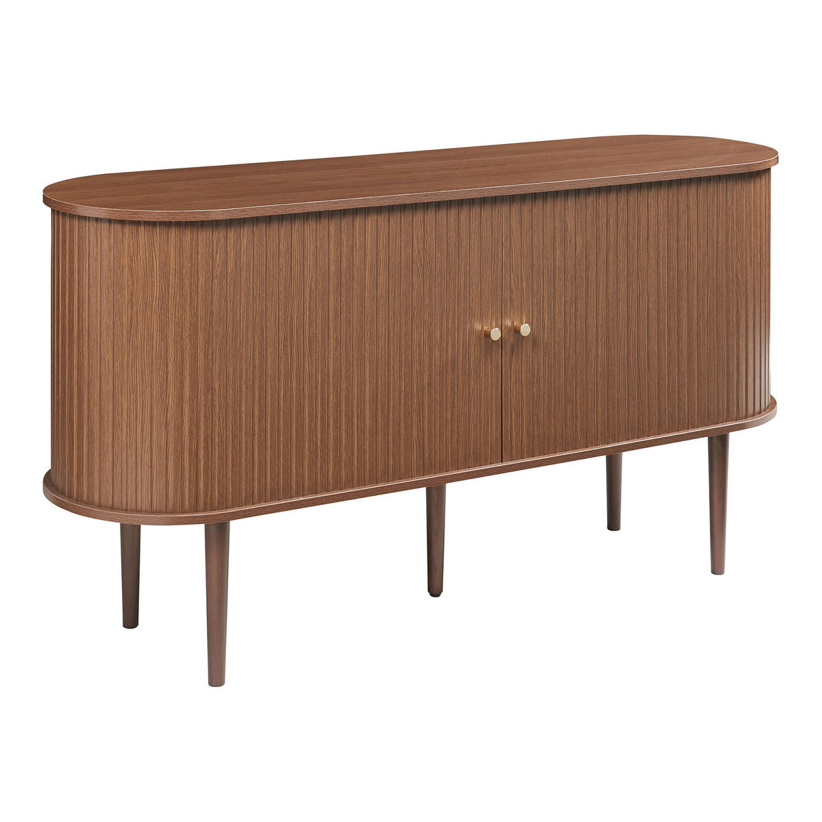 SIDEBOARD Mapia - Walnussfarben, Holzwerkstoff (140/75/40cm) - [en.casa]