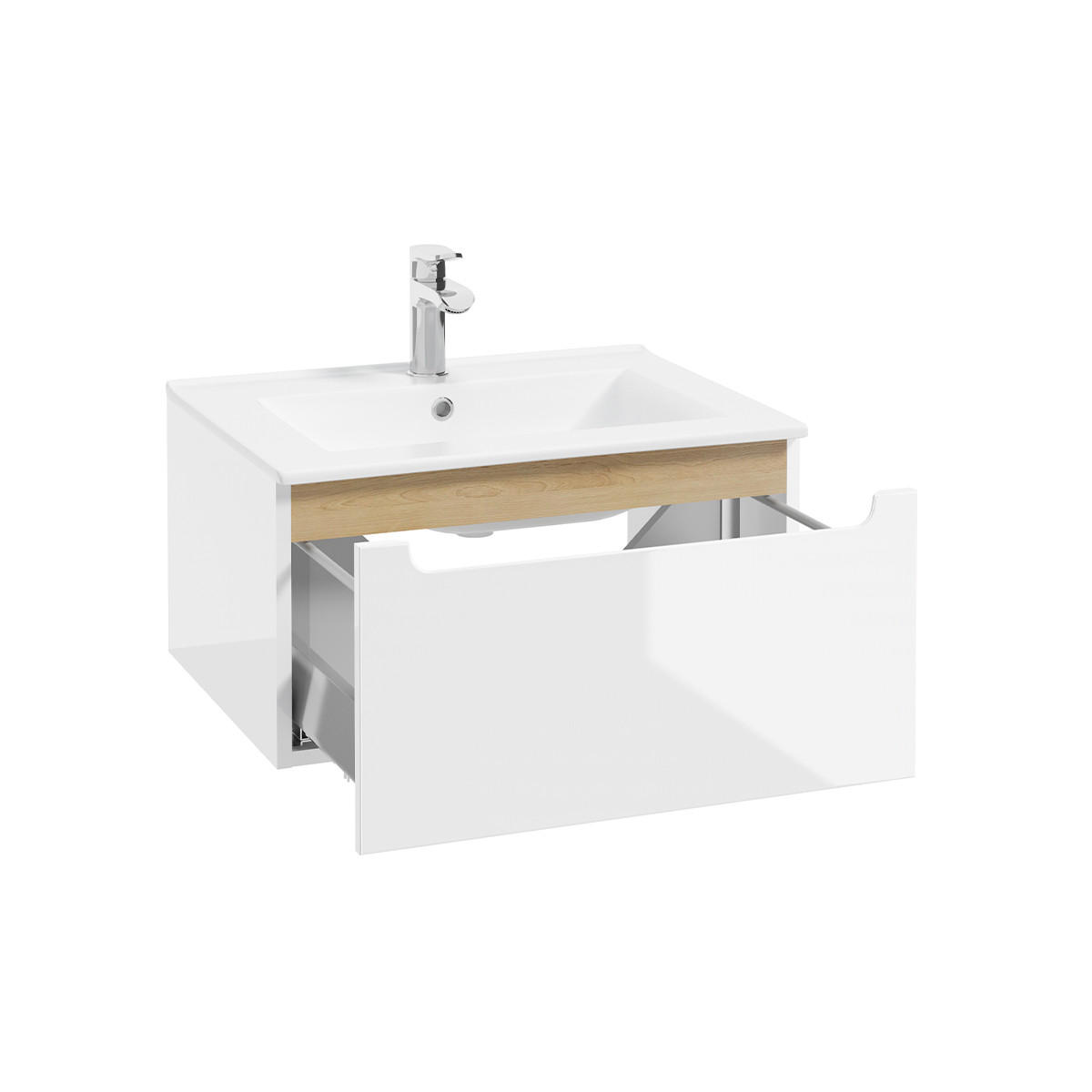 WASCHTISCH 60cm Livia Weiß - Weiß, Holzwerkstoff (60/32/46cm) - Petits-meubles