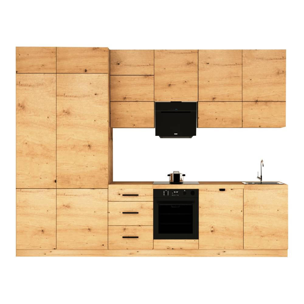 KÜCHENZEILE 340 cm - Langen KL20-M340 - in Artisan Eiche - Eiche Artisan, Holz (340/248/58cm)