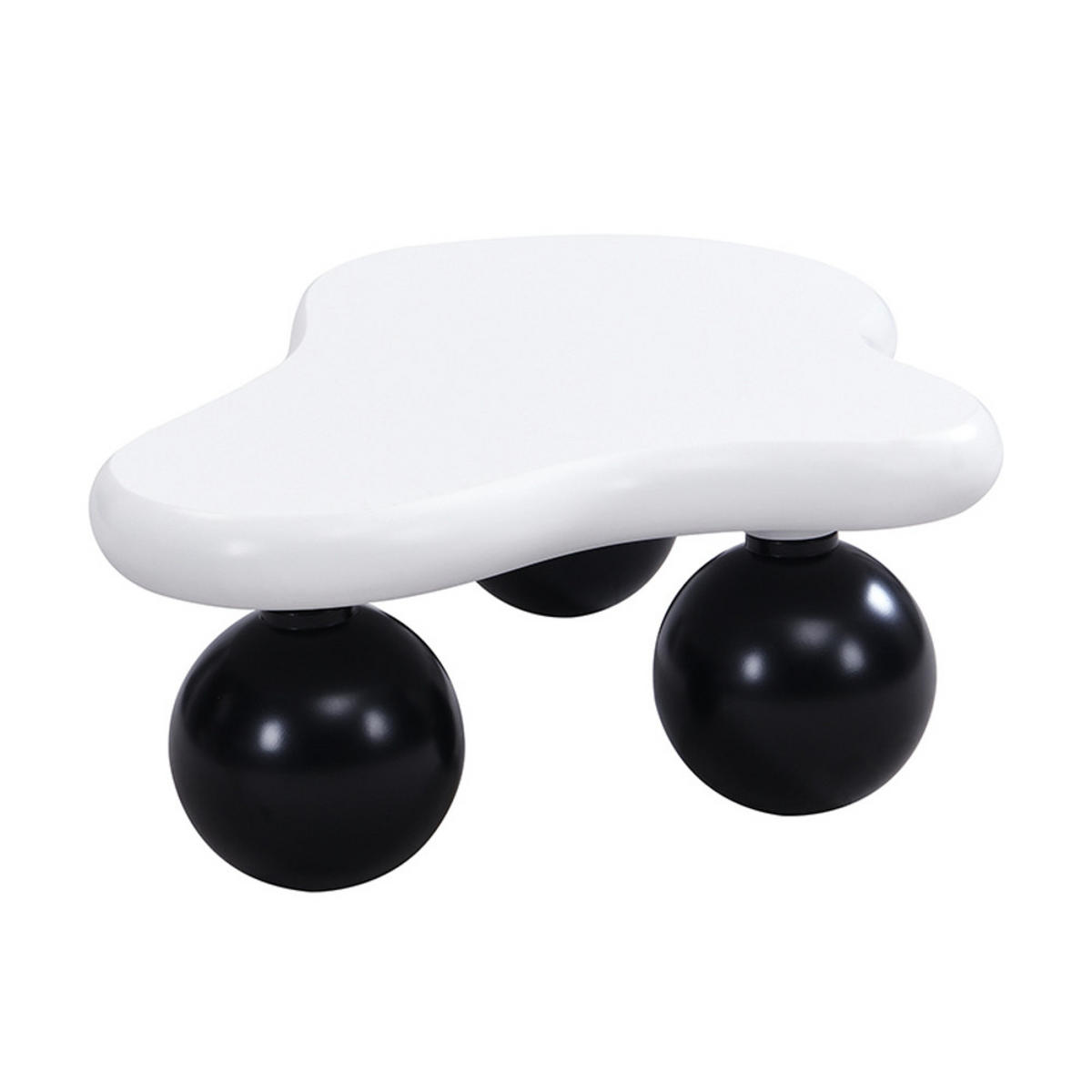 COUCHTISCH Cloud-Form LED 16-Farben Modern Weiß-Schwarz - Weiß, Holz (53.34/45.09/30.48cm) - FLIEKS