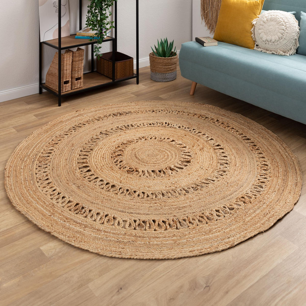 FLACHGEWEBETEPPICH 100/100 cm Goa Sun - Naturfarben, Naturmaterialien (100/100cm) - Steffensmeier