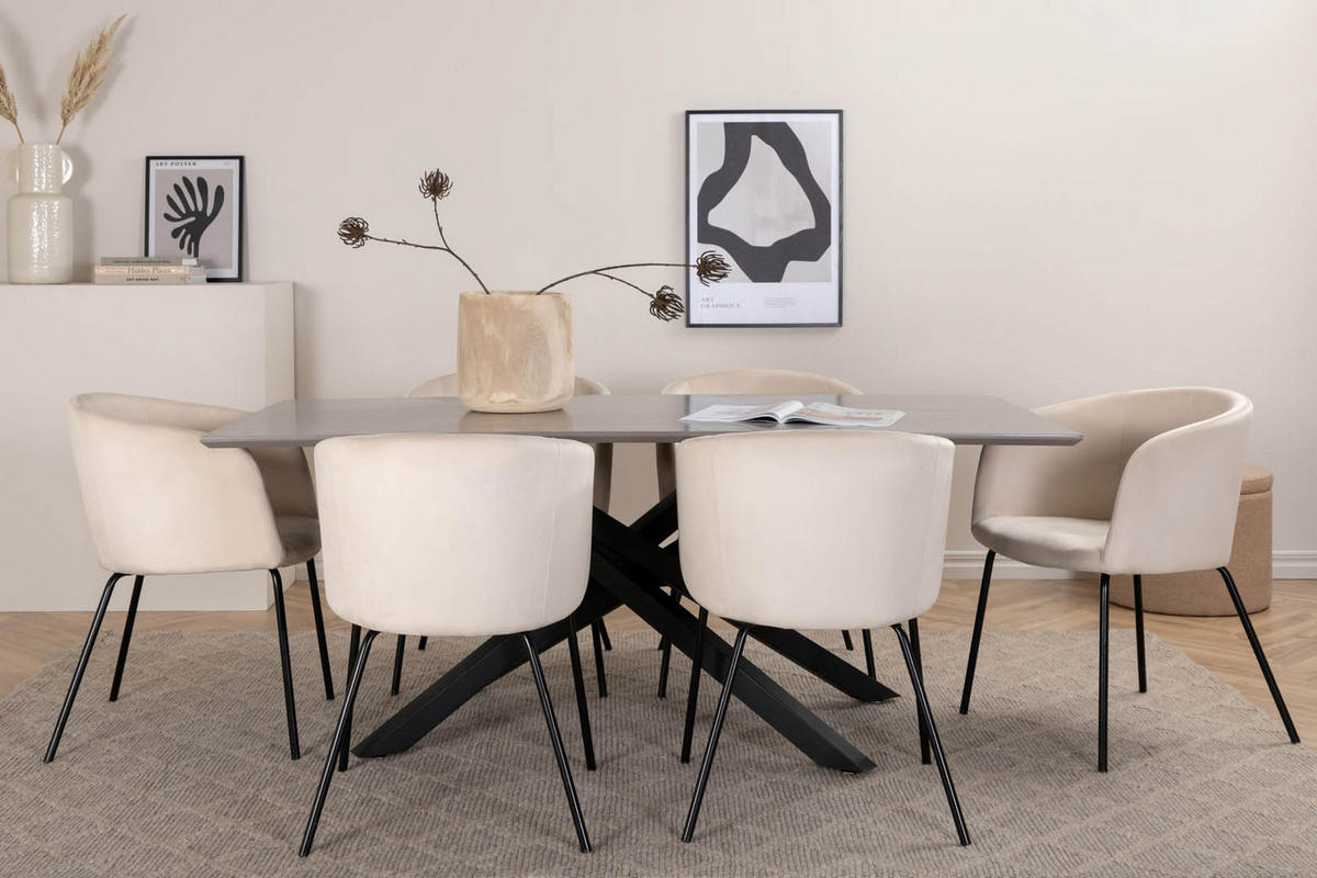 TISCHGRUPPE Beige - Beige, Holzwerkstoff (90/76/190cm) - ebuy24