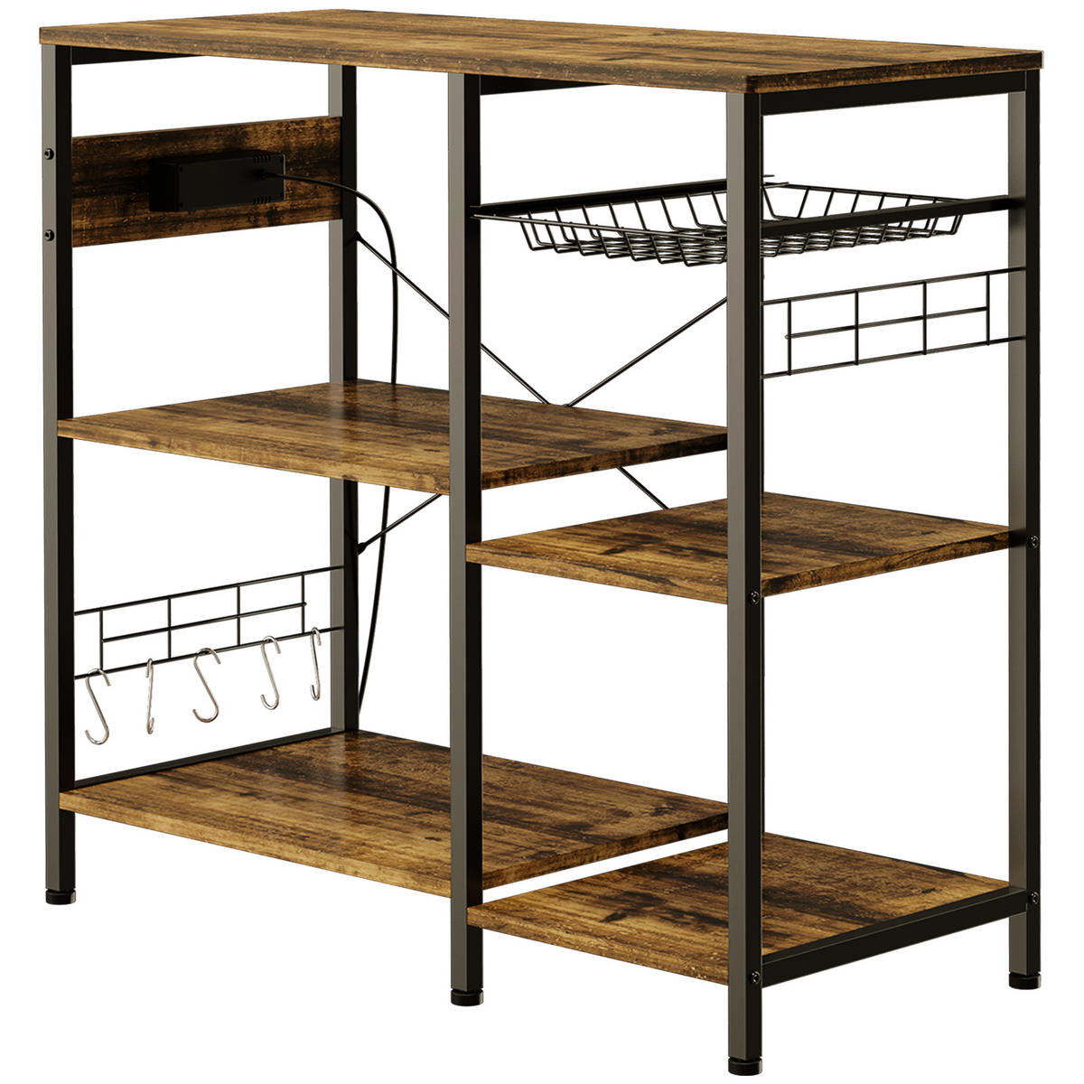 KÜCHENREGAL Braun 1 Stück - Braun, Holzwerkstoff (40/83/90cm) - GiPP