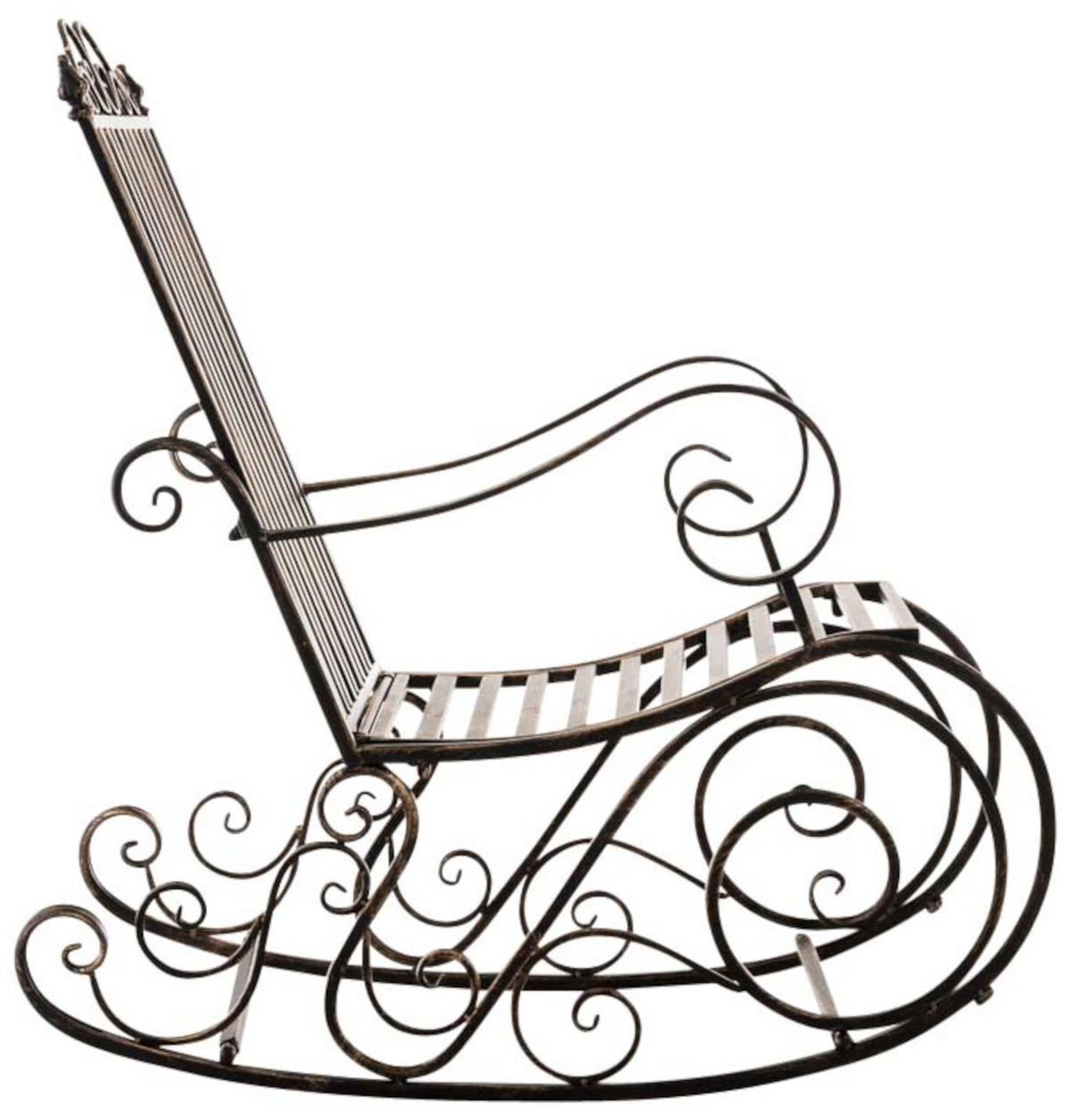 GARTENSCHAUKELSTUHL 2er Set Metall Bronze - Bronzefarben, Metall (56/94/90cm) - CLP