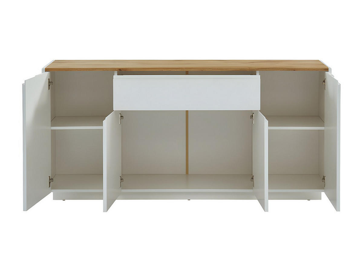 SIDEBOARD - 160cm x 40cm - MDF - naturfarben hell, weiß - AMANI - Naturfarben, Holz (160/76/40cm) - Vente-Unique