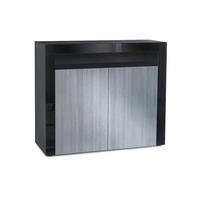 KOMMODE Valencia Avola-Anthrazit / Schwarz Hochglanz - Anthrazit, Holzwerkstoff (108/92/40cm) - Vladon