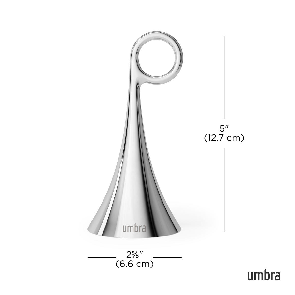 HANDGLOCKE Isa, Chrom - Silberfarben, Metall (7/13/7cm) - Umbra