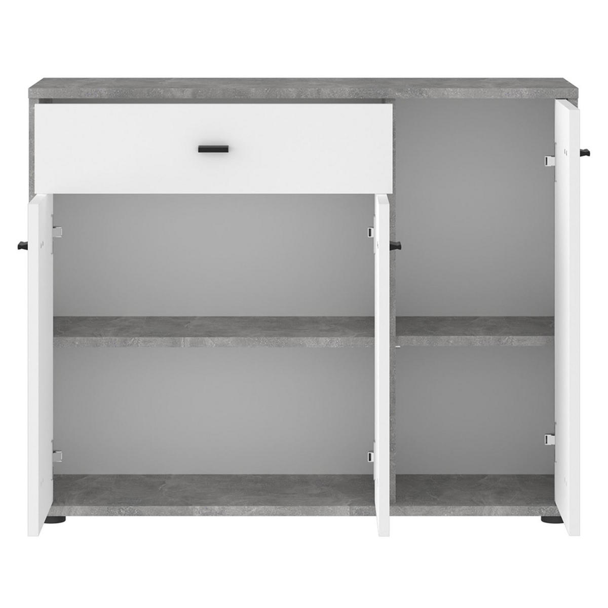 KOMMODE VIKA - Weiß/Grau, Holzwerkstoff (89/70/30cm) - IDIMEX